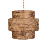 Water Hyacinth 4 Light Woven Pendant - Light Brown by Uttermost - View 6