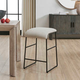 Arcane Counter Stool Ecru - Black / White by Uttermost - View 2