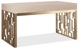 Writing Desk Polished Limestone - Beige / Gold by Hooker Furniture - View 4