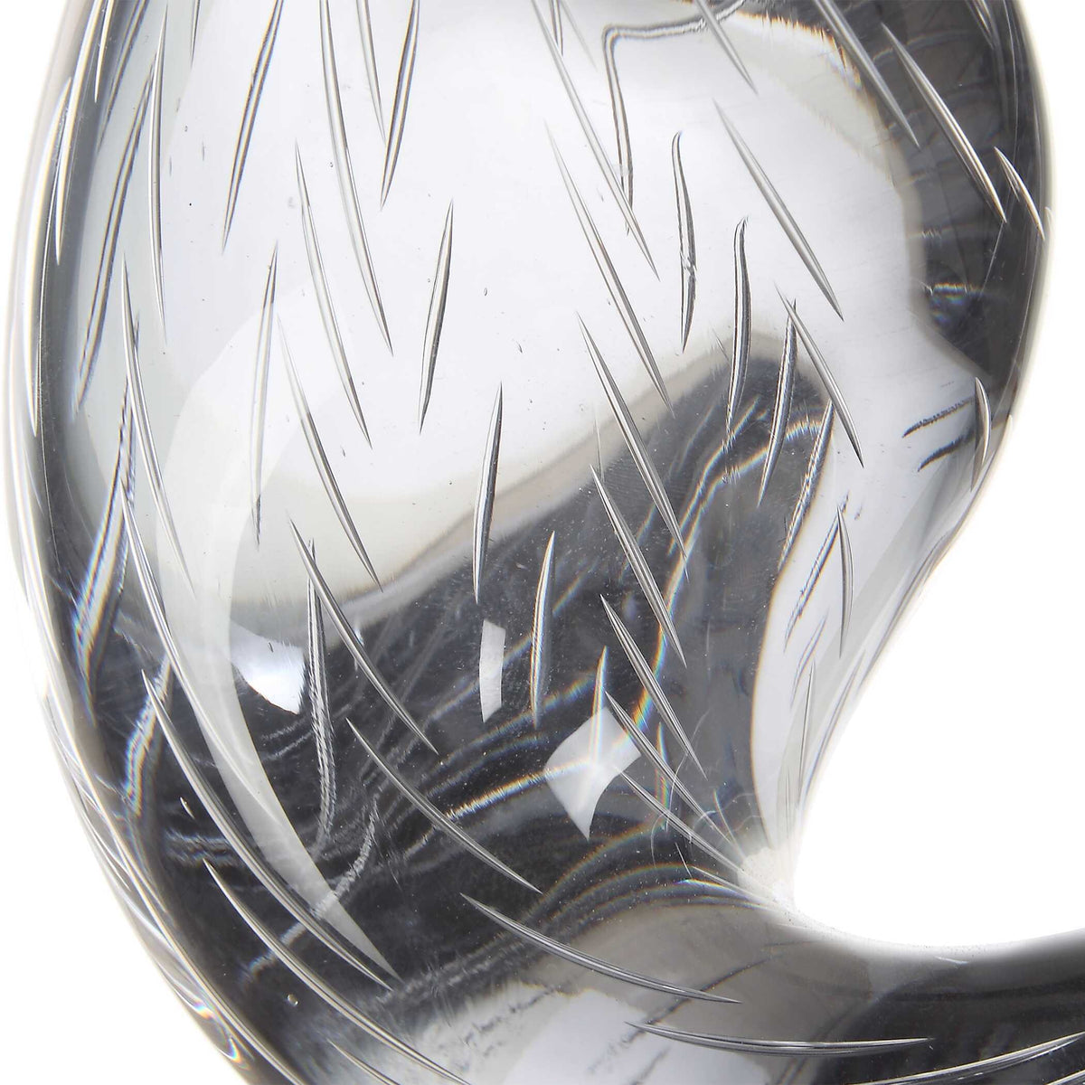 Luminous Twist Glass Sculpture - Black / White by Uttermost - View 6