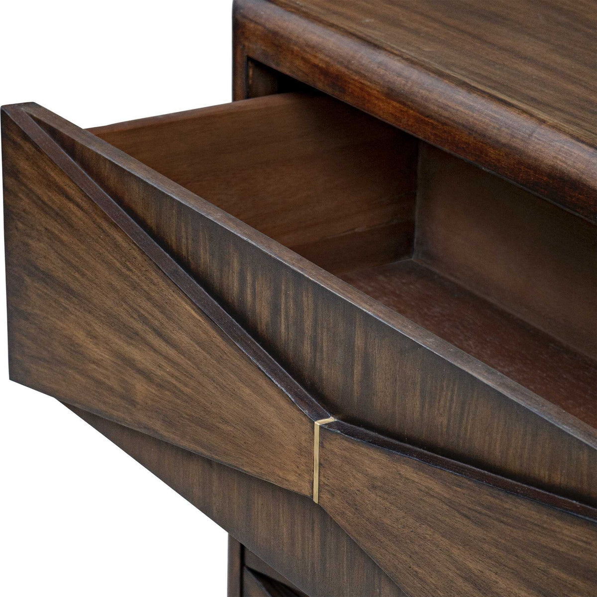 Bowtie 3 Drawer Mid-Century Chest - Dark Brown by Uttermost - View 7