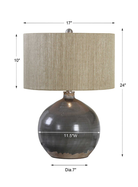 Vardenis Ceramic Lamp - Dark Gray / Beige by Uttermost - View 3