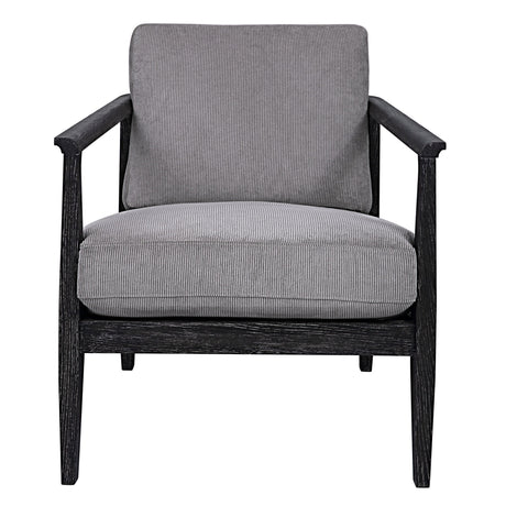 Brunei Modern Accent Chair - Light Gray by Uttermost - View 1