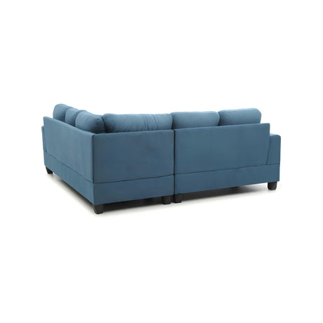 Glory Furniture Sandridge G518B-SC Sectional Sofa Aqua Blue Microfiber 80 Inch - sold by Home Elegance USA