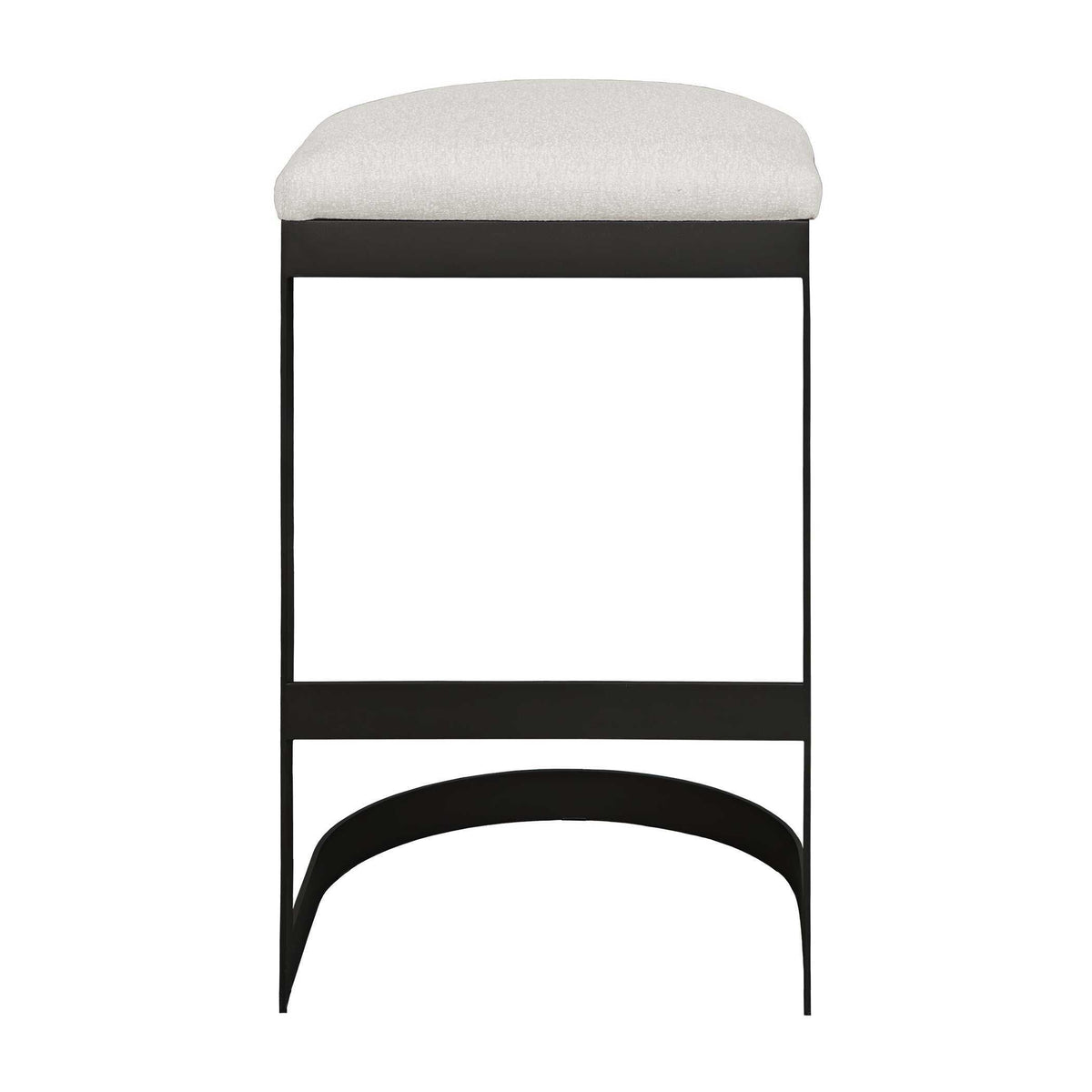 Maude Outdoor Bar Stool - White / Black by Uttermost - View 4