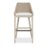 Paloma Outdoor Wicker Bar Stool Gray / White - Light Brown / White by Uttermost - View 1