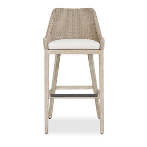 Paloma Outdoor Wicker Bar Stool Gray / White - Light Brown / White by Uttermost - View 1