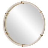 Cyprus Round Mirror - White by Uttermost - View 4