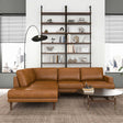 Corbin Left-Facing Tan Leather Sectional Sofa - sold by Home Elegance USA