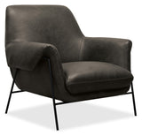 Ambroise Metal Frame Club Chair - Dark Gray / Black by Hooker Furniture - View 1