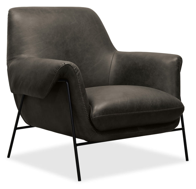 Ambroise Metal Frame Club Chair - Dark Gray / Black by Hooker Furniture - View 1