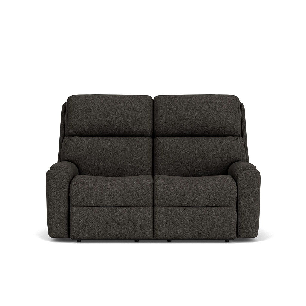 Rio Transitional Fabric Reclining Loveseat | Flexsteel