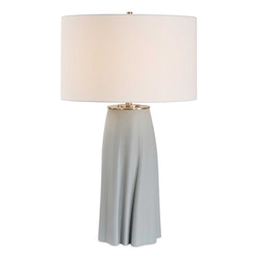 Cover Up Sculpted Table Lamp Blue / Silver - Light Blue by Uttermost - View 1