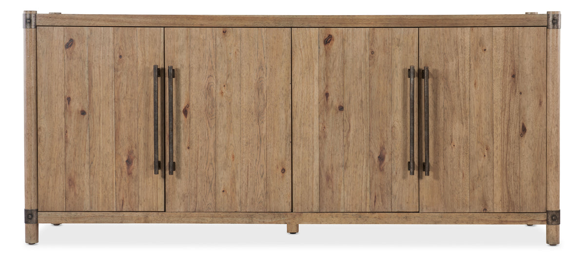 Vineyard Row Entertainment Credenza - Light Brown by Hooker Furniture - View 5