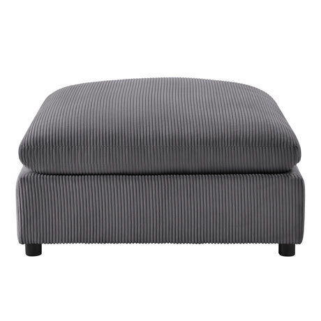 Chelsea Modular 6-Piece Sectional in Charcoal with Plush Polyester Upholstery - sold by Home Elegance USA