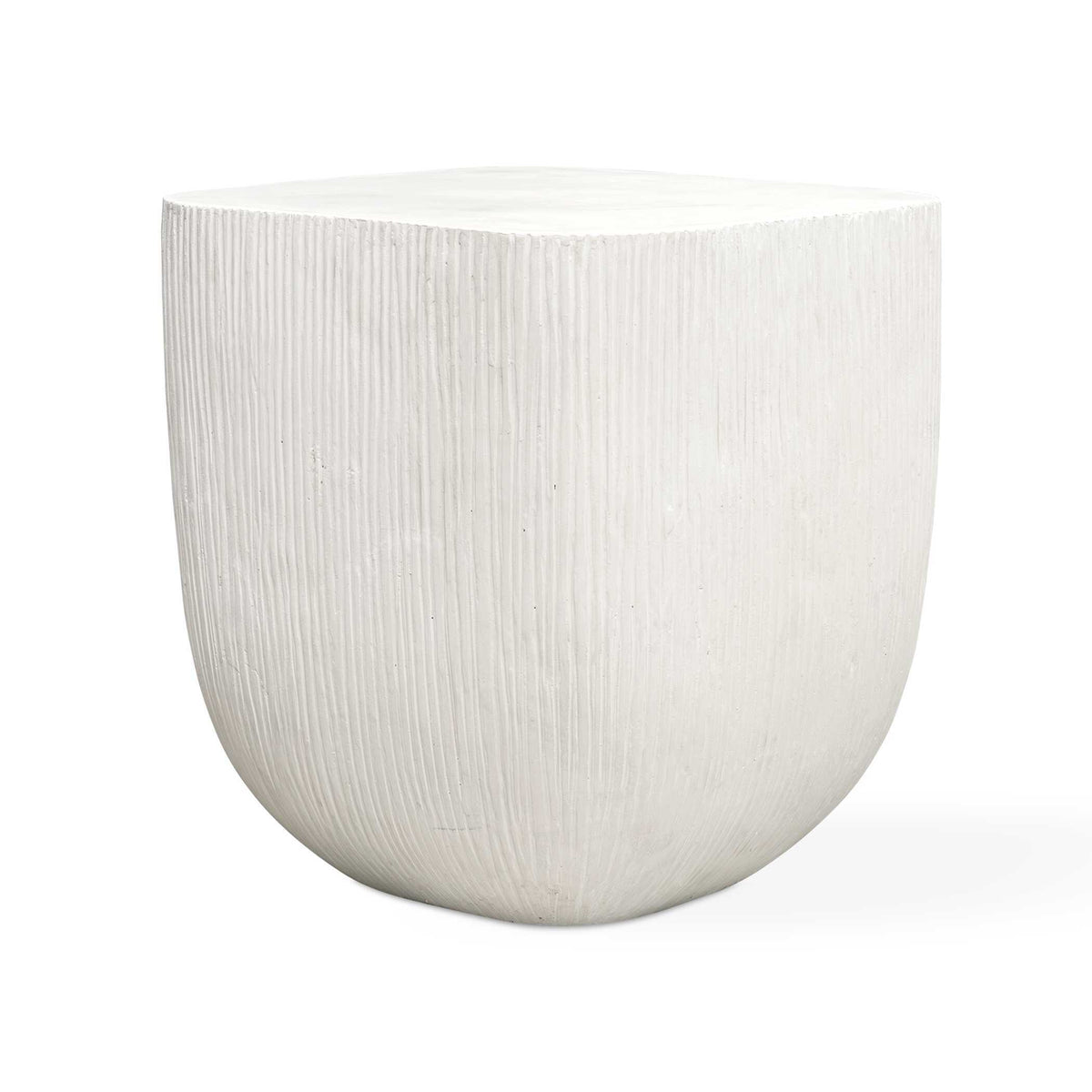 Alma Concrete Outdoor Side Table - White by Uttermost - View 1