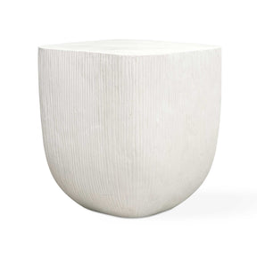 Alma Concrete Outdoor Side Table - White by Uttermost - View 1
