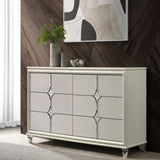 Gwendolyn Pearl White 6-drawer Dresser Cabinet