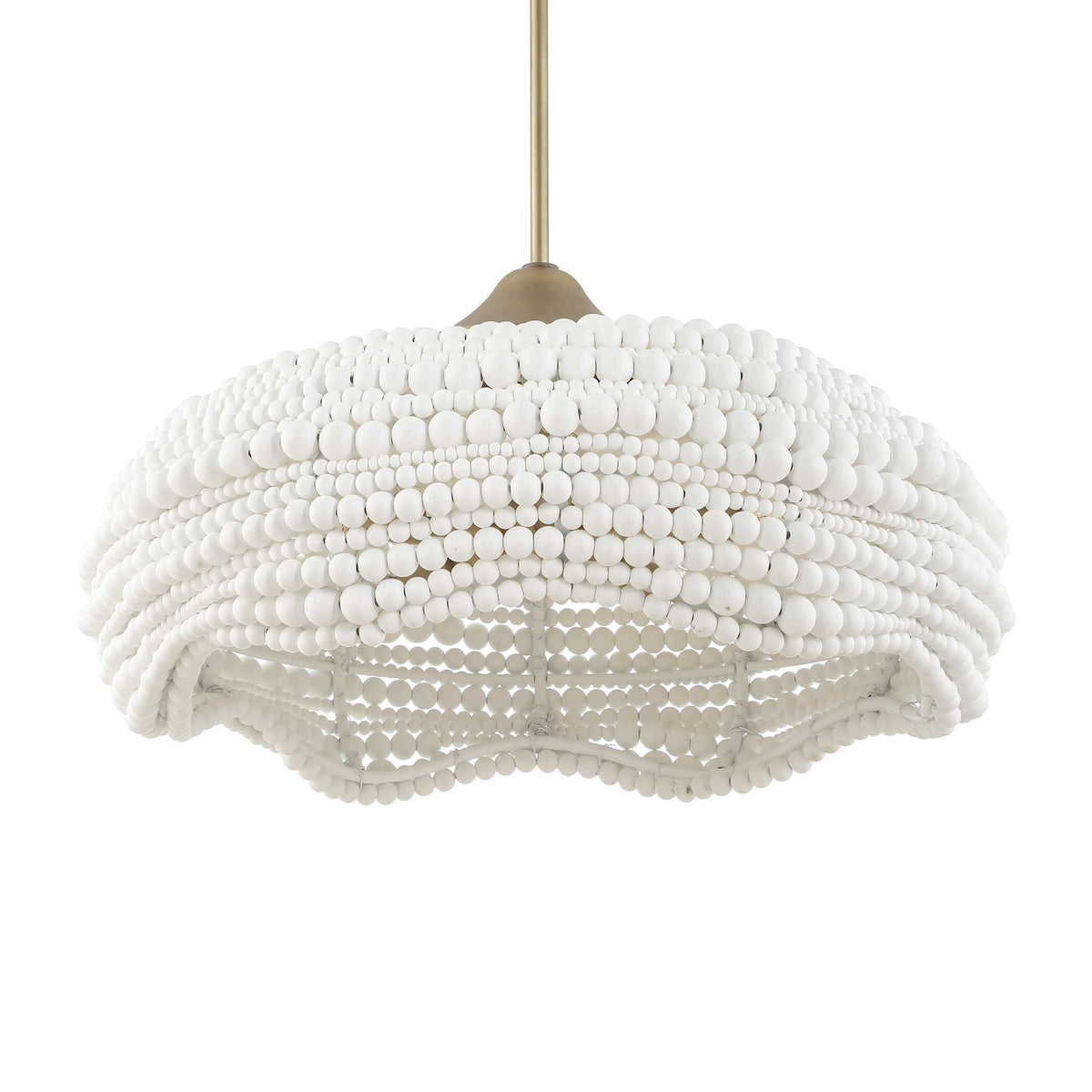 Biddeford 5 Light Beaded Pendant - Gold / White by Uttermost - View 8