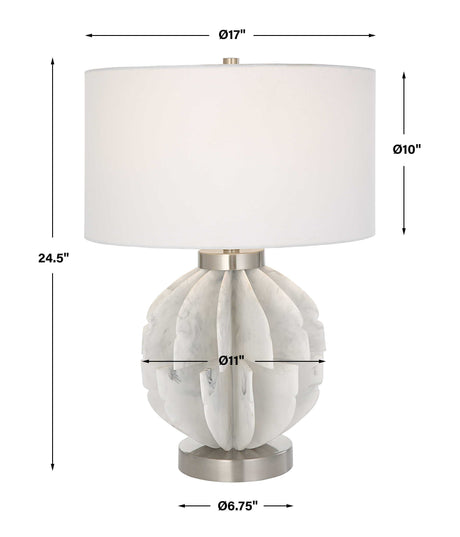 Repetition Marble Table Lamp - White by Uttermost - View 8