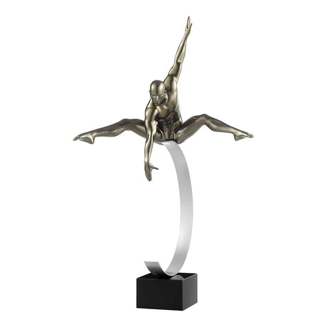 Dynamic Man Sculpture // Gray  | Finesse - sold by Home Elegance USA