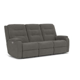 Arlo Transitional Fabric Power Reclining Sofa With Power Headrests | Flexsteel