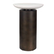 Olso Outdoor Accent Table Bronze / White - Dark Brown / White by Uttermost - View 1