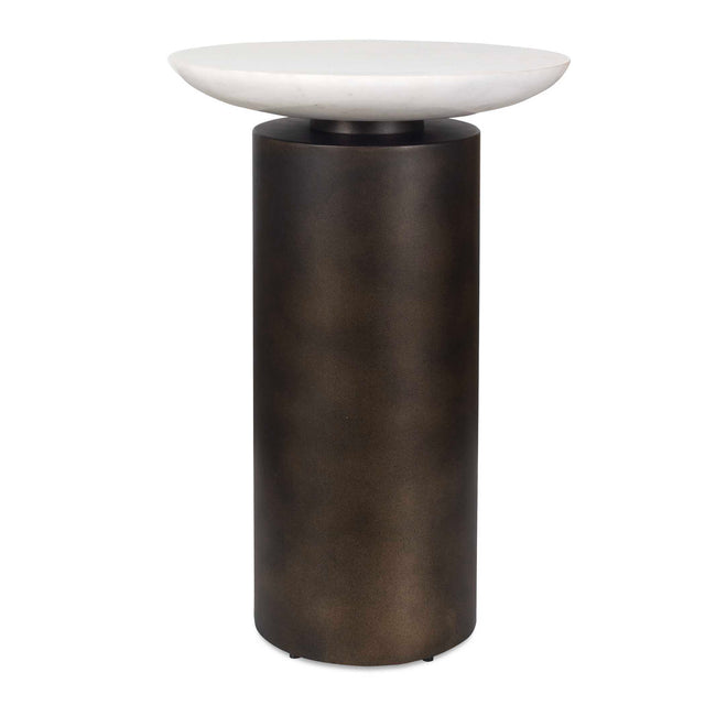 Olso Outdoor Accent Table Bronze / White - Dark Brown / White by Uttermost - View 1