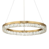 Segovia Round Crystal LED Chandelier - Gold by Uttermost - View 3