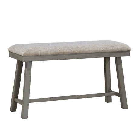 3pc Counter Height Set Light Gray Finish Counter Height Table with 2x Bench Foam Cushioned Seats Kitchen Dining Breakfast Furniture - sold by Home Elegance USA