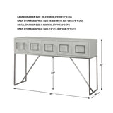 Abaya Console Table - White by Uttermost - View 9