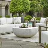 Alma Concrete Outdoor Coffee Table - White by Uttermost - View 2