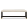 Halston Upholstered Bench - White / Black by Uttermost - View 1