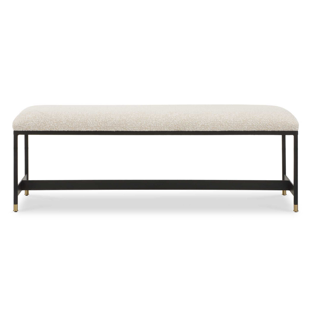 Halston Upholstered Bench - White / Black by Uttermost - View 1