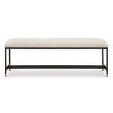 Halston Upholstered Bench - White / Black by Uttermost - View 1