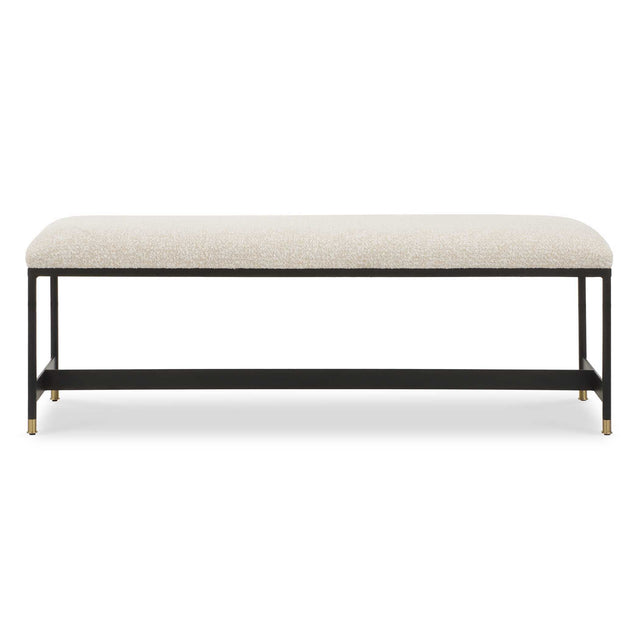 Halston Upholstered Bench - White / Black by Uttermost - View 1