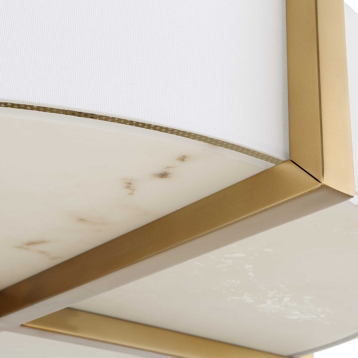 Cresson 4 Light Drum Pendant White / Gold - Gold / White by Uttermost - View 13