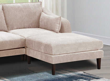 Modern Gorgeous 6pcs Modular Sectional Set Armless Chairs One Arm Chair Ottoman U-Shaped Couch Living Room Furniture - sold by Home Elegance USA