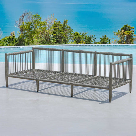 Borneo Outdoor Sofa Brown / Oyster White - White / Dark Brown by Uttermost - View 7