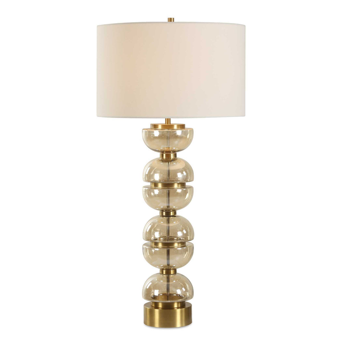 Assemble Half-Sphere Table Lamp Brass / Brown / Gold - Light Brown / Gold by Uttermost - View 1