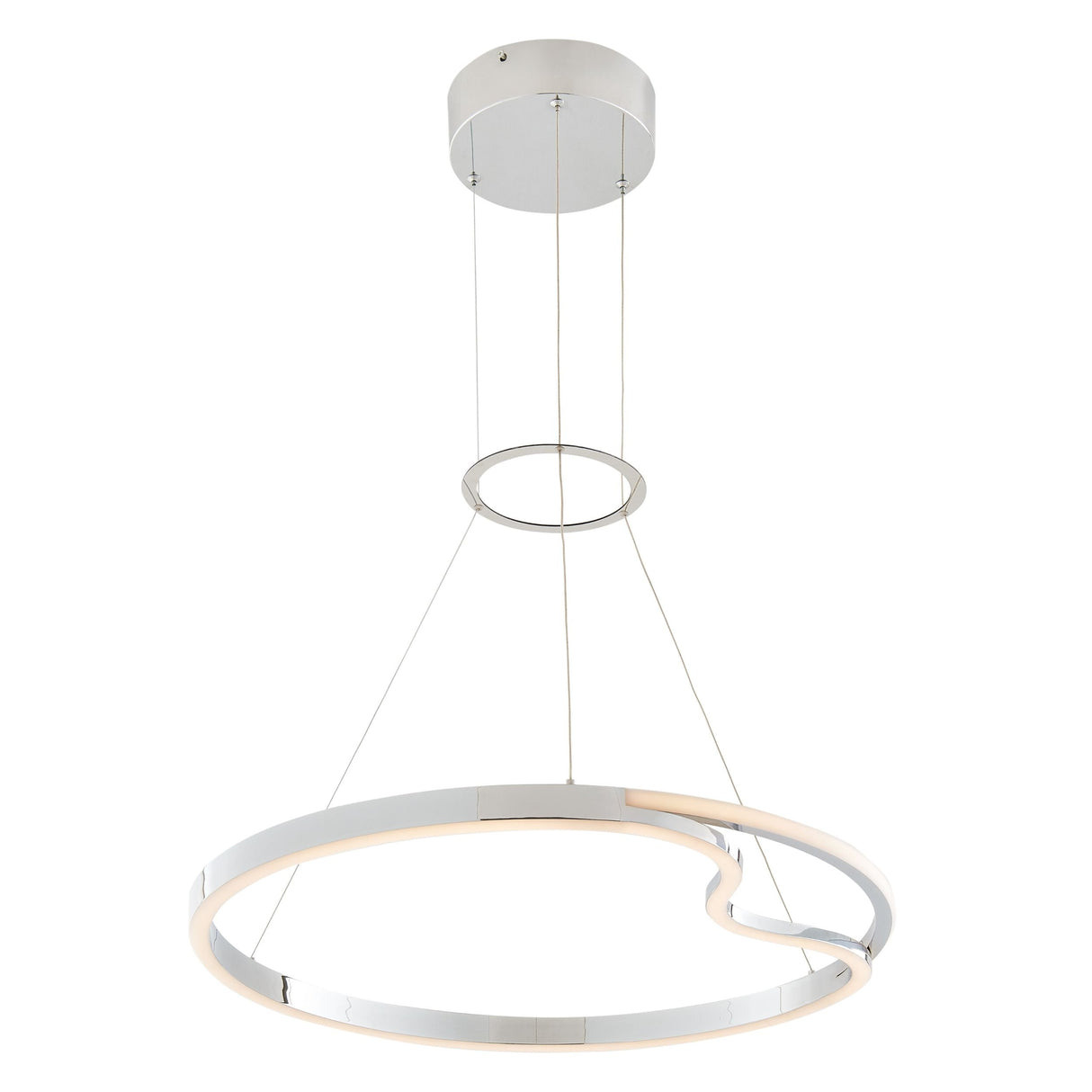 Minsk Single Round Chandelier // Chrome  | Finesse - Home Elegance USA
