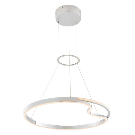 Minsk Single Round Chandelier // Chrome  | Finesse - Home Elegance USA