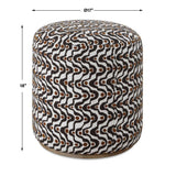 Cas Plush Ottoman Espresso - Dark Brown by Uttermost - View 5