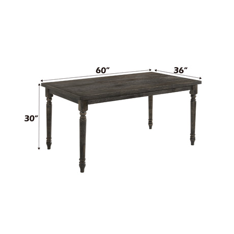 Claudia II Weathered Gray Finish 7 PCs Dining Room Set - sold by Home Elegance USA