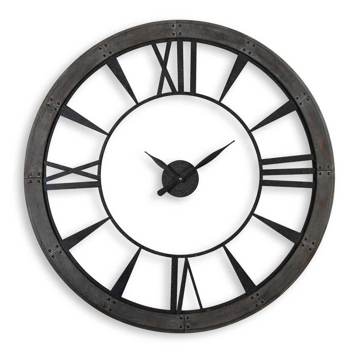 Ronan Wall Clock, Large - Dark Brown by Uttermost - View 1