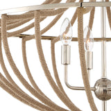 Lovelock 4 Light Rope Empire Chandelier - Light Brown by Uttermost - View 9