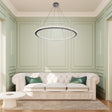 1 Thin Ring Crystal Chandelier // Chrome  | Finesse - Home Elegance USA