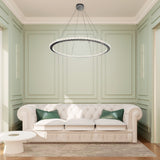 1 Thin Ring Crystal Chandelier // Chrome  | Finesse - Home Elegance USA