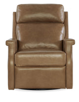 Kaufman ZG Swivel Power Recliner With Pop-Up Headrest - Light Brown by Hooker Furniture - View 1