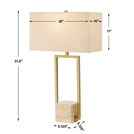 Warrick Table Lamp - Gold by Uttermost - View 9